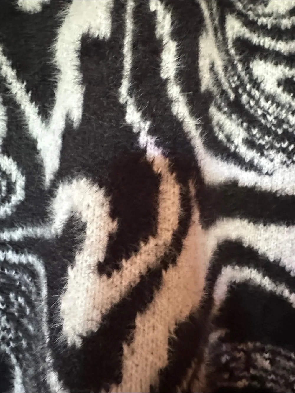 Justice Black & White girls Swirl Pullover Sweater size M (10) NWT